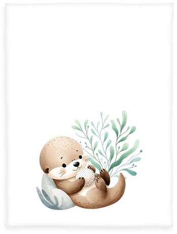 Herding babybest Microfaserflausch-Decke Schnuffel-Otter, 75 x 100 cm, Polyester, Mehrfarbig