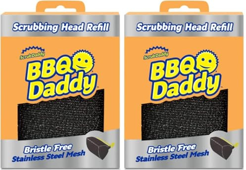 Scrub Daddy BBQ Daddy - Ersatzkopf für die Grill-Reinigungsbürste, BBQ Bürste für Grillrost, Grillbürste Ohne Borsten mit FlexTexture, Grillreinigungsbürsten, Hightech-Reinigungszubehör