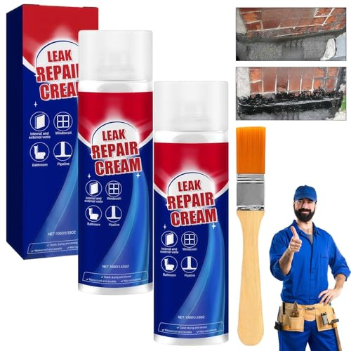 2026 Neu Leck-Reparatur Wasserdichtes Dichtungsmittel Spray, Leak Repair Cream, Wasserdichtes Dichtmittel-Spray, Stoppt Lecks in Sekunden! Stark, Sicher und Einfach Anzuwenden(2PCS)