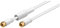 Goobay 67297 Cavetto F per Antenna Satellitare (80 dB), Piatto, Schermatura Doppia, Bianco, 7.5 m Lunghezza del Cavo