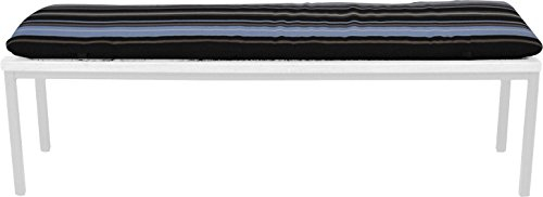 Angerer Freizeitmöbel GmbH Auflage für Gartenmöbel - Bankauflage Made in Germany (Blau-Schwarz gestreift, 150 cm)
