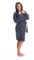 ZOLLNER Bademantel für Kinder und Jugendliche, unisex, Mikrofaser, Gr. 164, grau