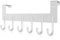 ACMETOP Over Door Hooks, Heavy Duty Over Door Hanger, Aluminum Over Door Coat Hooks Storage for Coat, Towel, Bag, Robe, Brush Finish - 6 Hooks (Matter Silver)