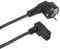 Maclean MCTV-851 Cable de alimentación Cable de protección de 3 Clavijas al Enchufe de la Red eléctrica Cable de alimentación acodado a 90 Grados Cable acodado Inferior Negro (1,5 Metros)