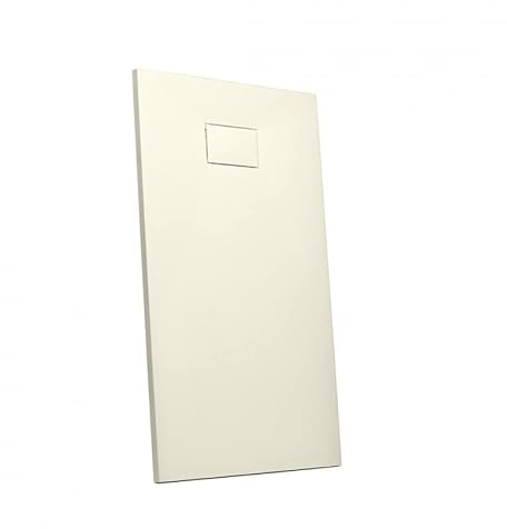 Plato de ducha de alambre de suelo de resina rectangular 110x70 baño moderno Stone - Beige