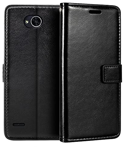 Brieftaschen-Lederhülle für LG X Power 2 - Schwarz