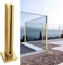Ringhiera in Vetro Parapetto in Vetro per Balcone e Patio, Kit di Morsetti per Ringhiere in Vetro per Ponti D'oro, Interno Esterno Acciaio Inox Recinzione Guardrail ( Color : Gold - End Post , Size :