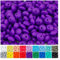 FIVEIZERO 180Pcs Silicone Lentil Beads, 12mm Silicone Abacus Focal Beads Bulk Colorful DIY Loose Beads for Bracelet Necklace Crafts Pen Making（Grape Purple）