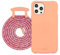 Handykette Phone Necklace mit Abnehmbarer Kordel Handyhülle – Modell Kompatibel mit Huawei P30 Pro (Apricot mit Kordel Regenbogen-Apricot)