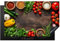 KitchenYeah© Herdabdeckplatte 80x52 cm Einteilig Ceranfeld Abdeckplatte Küche Deko Ceranfeldabdeckung Herdabdeckung Induktionsmatte Gemüse - Tomaten - Beton - Kräuter