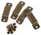 4PCS Tape Measure Holder Clips:Tactical Tape Measuring Belt Clip Metal Measuring Universal Tool Hanger Storage Dock Bronze Rivet Hook Set for Easy Carrying and Convenient Use (4 Bronze Hooks + 8 Nai)