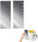 Cake Scraper, 2Pcs Stainless Steel Cake Scraper Tool 9 Inch Double Sided Cake Smoother Icing Frosting Buttercream Comb Double Sided Fit for Different Shapes of Cake Edges Decoration Silver