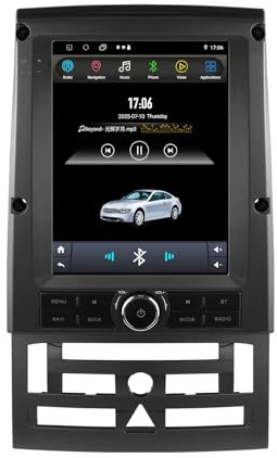 Ossuret Autoradio para Peugeot 407 (2004-2011), 9.7 Zoll Android 13 Pantalla Táctil 2+64GB Navegación GPS con Carplay Android Auto WiFi Bluetooth Control del Volante