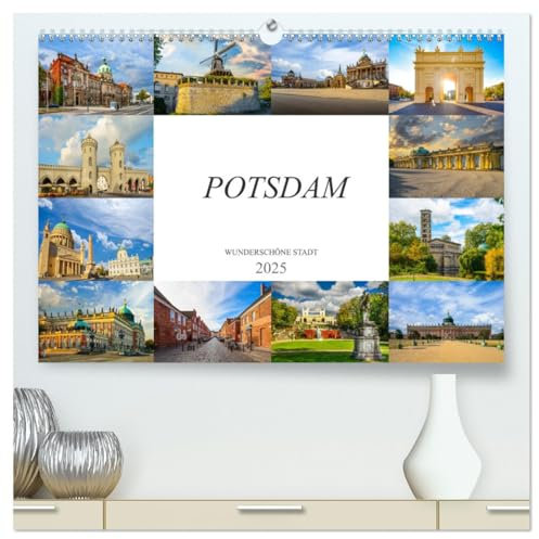 Potsdam Wunderschöne Stadt (hochwertiger Premium Wandkalender 2025 DIN A2 quer), Kunstdruck in Hochglanz: Zwölf eindrucksvolle Bilder der Stadt Potsdam (CALVENDO Orte)