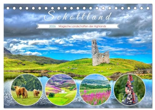 Schottland - Magische Landschaften der Highlands (Tischkalender 2026 DIN A5 quer), CALVENDO Monatskalender: Verzauberte schottische Highlands - Ein Kalender für Naturliebhaber (CALVENDO Natur)