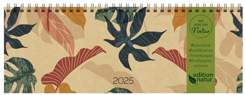 Tischkalender Edition Natur Dschungel 2025 quer: 1 Woche 2 Seiten; Bürokalender; nachhaltiger Tischquerkalender; Format: 29,8 x 10,5 cm