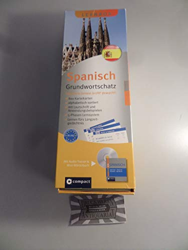Spanisch Grundwortschatz - Compact Lernbox: 800 Vokabel-Karteikarten, MP3-CD & Mini-Wörterbuch Spanisch. Mit 5-Phasen-Lernsystem. Niveau A1 / A2: ... auf Mini-CD & Mini-Wörterbuch. Niveau A1/A2