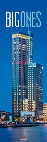 Big Ones Kalender 2024, Wandkalender im Hochformat (33x100 cm) - Architektur-Kalender mit Hochhäusern / Wolkenkratzern