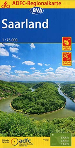 ADFC-Regionalkarte Saarland, 1:75.000, reiß- und wetterfest, GPS-Tracks Download (ADFC-Regionalkarte 1:75000)