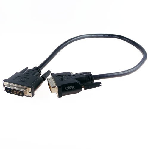 shortix Monitorkabel DVI-D, schwarz, nur 50 cm kurz.