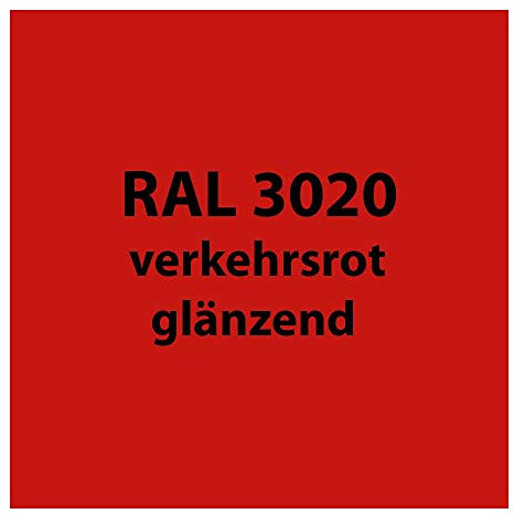 Streichlack Streich Lack Farbe 1K * Premium Qualität * 1 Liter (RAL 3020 verkehrs-rot glänzend)