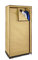 Spetebo Stoffschrank 160 cm inkl. Kleiderstange - Beige - Kleiderschrank Faltschrank Stoffkleiderschrank
