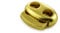 Ganzoo Set edle Metall - Kordel-Stopper/Kordel-Klemme (Doppellochung) für Seile, Jacken UVM. Aus Metall, Marke (10er Set, Gold)