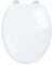Croydex Grasmere Flexi-Fix White Toilet Seat - Adjustable Hinges with Rust Free Chrome Plated Hinge Covers, an Antibacterial Treated Surface and Made From Heavy Duty Thermoset Plastic (White)