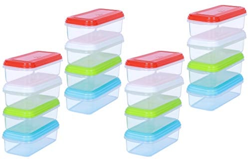 ARSUK Contenitori Freezer per Alimenti 250ml - Set Vasetti per Conservazione Delle Pappe - Riutilizzabili, Senza BPA plastica, per Microonde e Lavastoviglie (16PZ)