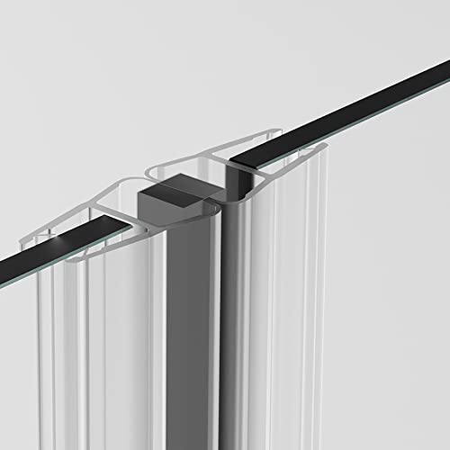 Magnetdichtung Duschtüren 200cm DUSCHDICHTUNG für 6mm-8mm Glasdicke Wasserabweiser Duschdichtung Schwallschutz Duschkabine Magnetduschdichtung Magenetleiste