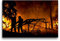 Premium Textil-Leinwand 45 x 30 cm Quer-Format FEUERWEHR IM EINSATZ, Leinwanddruck von M. Heinz