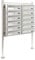 Wiltec Boîte aux lettres sur pieds Acier inox 270 x 898 x 1500 mm, avec 12 Compartiments verrouillables 2x6 et Porte-nom, pour Courrier
