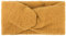styleBREAKER Feinstrick Stirnband mit weicher Oberfläche und Twist Knoten Detail, warmes Winter Haarband, Headband - fällt klein aus 04026043, Farbe:Curry