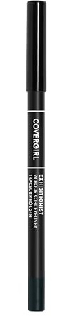 COVERGIRL Exhibitionist 24-Hour Kohl Eyeliner, Black, Gel Eyeliner, 0.04 Fl Oz,Black Eyeliner, Long Lasting Eyeliner, Gel Eyeliner Pencil, Glides On, Waterproof Eyeliner