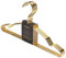 Zirbel Kleiderbügel 10er Set - Retro Design Bügel aus Metall glänzend (Gold)