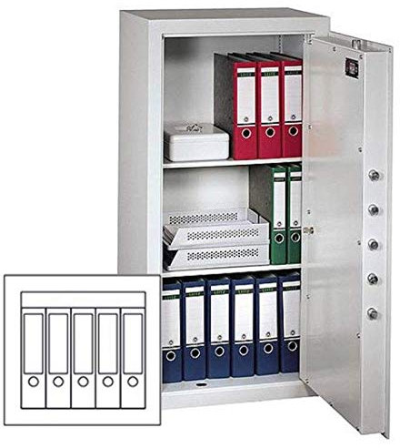 Müller Safe MNO 5 Möbeltresor, Mechanisches Kombinationsschloss ZKS anstatt des Doppelbartschlosses, Grad 0 nach EN 1143-1, H47.6xB49.6xT45 cm, 92 kg