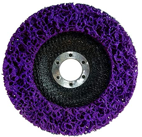 5 Stück Reinigungsscheibe Grobreinigungsscheibe CSD Ø 125mm CBS für Winkelschleifer Clean Strip Disc Nylongewebescheibe Lila