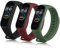 Oumida Correa Compatible con Xiaomi Mi Band 4 Xiaomi Mi Band 3, Pulseras Reloj Recambio Silicona Suave Original para Xiaomi Mi Smart Band 4 (Negro/Vino Rojo/Verde Musgo)