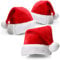 com-four® 3X Weihnachtsmütze mit Bommel - X-Mas Nikolausmütze - Plüschmütze für Nikolaus und Weihnachten - weiche Mütze aus Kunstfell für Weihnachtsmannverkleidung (03 Stück - Mütze mit Plüschrand)