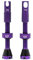 Peaty's X Chris King MK2 Tubeless Ventil Presta - Integrierter Speichenschlüssel & Ventilkernentfernungskappen, Mountainbike, Rennrad Fahrrad Reifen, Kompatibel einfügen, 7075 Aluminium - 42mm Violett