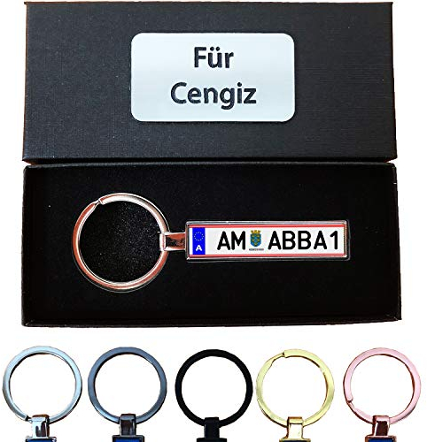 Bl4ckPrint B4P Schlüsselanhänger Kennzeichen Österreich AT Nummernschild Auto KFZ als Geschenk Für Autoliebhaber Autofans Männer mit Namen personalisiert
