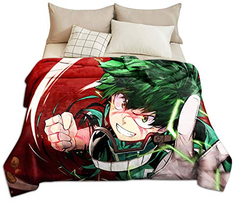 Zhongkaihua My Hero Academia Decke Ultraweiche warme Flanelldecke Digital Bedruckte Decke Strapazierfähige Überwurf Decke für Couch Sofa Bett (3 Größen, 8 Typen)