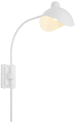 Casa Padrino Designer Wandleuchte Weiß/Antik Messingfarben 19,5 x 67 x H. 70 cm - Elegante Wandlampe im 50er Jahre Stil - Luxus Kollektion