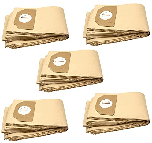 vhbw 50x bolsa compatible con Black & Decker Wet n Dry aspiradora - papel, marrón