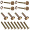 INCREWAY Tornillos Decorativos de Latón para Espejo, 8 Clavos Con Tapas de Rosca, Arandelas y Tornillos M5 (12 mm)