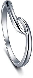 KnBoB Platin 950 Damen Ringe Linie Hochzeitsringe Eheringe Gr. 50 (15.9)