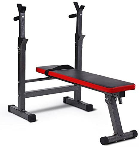 Squat rack Kniebeugenständer Multifunktionaler Professioneller Gewichtheber Hocker Fitness Verstellbares Gewichtheberbett, Trainingsbank Faltbare Home Bankdrücken Kniebeugenständer
