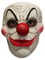 Wulstiger Clown Maske des Grauens aus Latex - Erwachsenen Grusel Clown Kostüm Halbmaske - ideal für Halloween, Karneval, Motto- & Grusel-Party