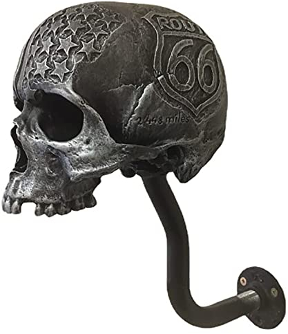 Motorrad SchäDel Helmhalter Mit Totenkopf,SchäDel Kopf HelmstäNder,Motorcycle Accessories Helmet Holder,Helm Aufbewahrung Halter Helm Halterung,Motorradhelm Rack & Shelf A
