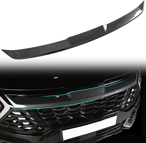 für Sportage NQ5 2022 2023 2024, Nicht für GT-Line Exterieur Dekor Zierleiste ABS Kunststoff Kohlefaserfarbe (Kühlerschutzgitter)